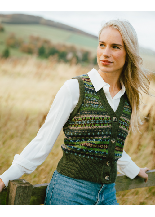 ERIBÉ | Kinross Waistcoat | Loden